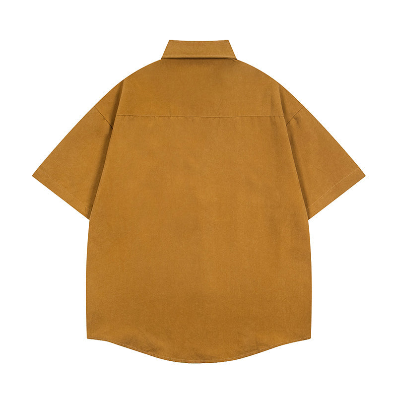 Unisex vintage T-shirt Polo shirt with a stand-up collar