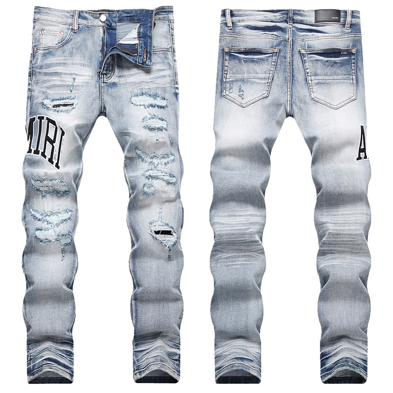 AMIRI Jeans High-quality distressed pure cotton