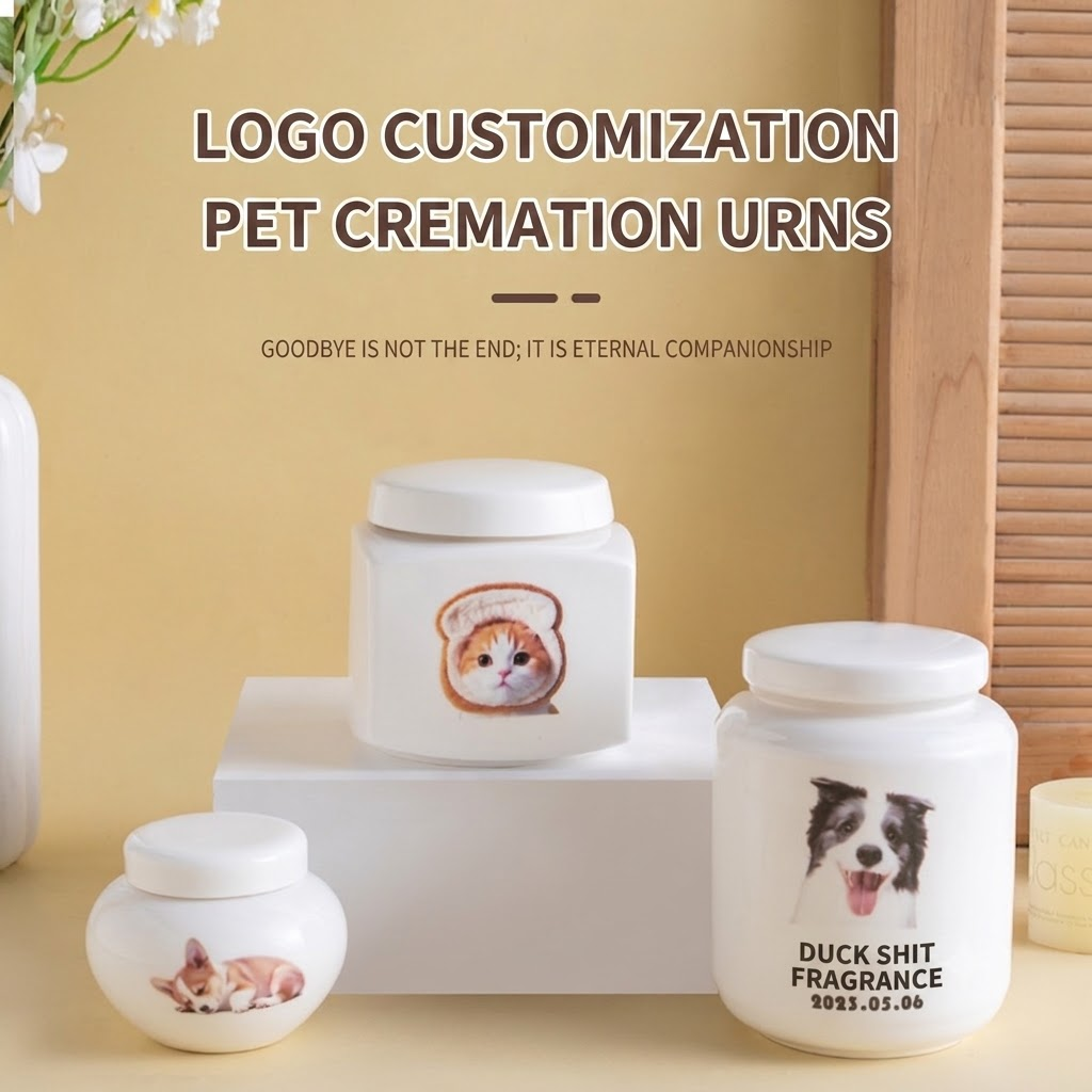 Pet Urn A custom cat puppy dog died cremation funeral urn tooth hair storage jar