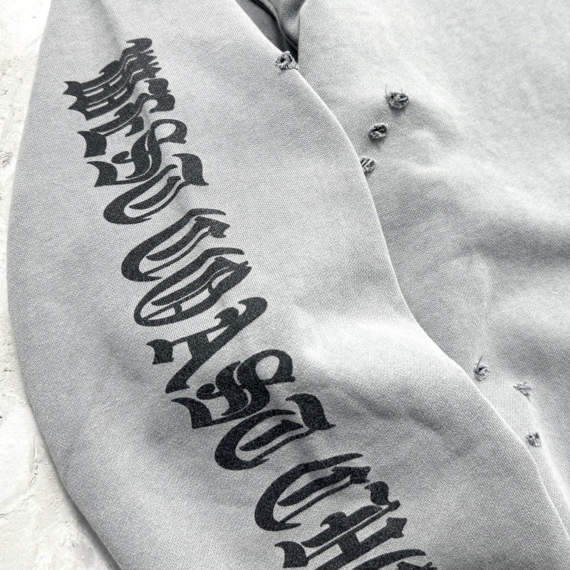 Unisex Vintage Hoodie Saint West Coast Chopper Limited Edition Washed & Distressed Hoodie â€?Featuring multi-zone handcrafted distressing and a heavyweight fabric with an enzyme-milled, faded wash finish.