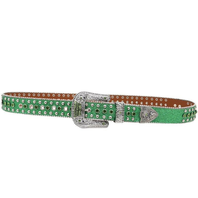 Hip-hop punk rhinestone belt cross accessories