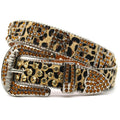 Hip-hop punk rhinestone belt leopard print supreme accessories