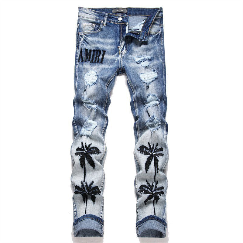 AMIRI Jeans High-quality distressed pure cotton