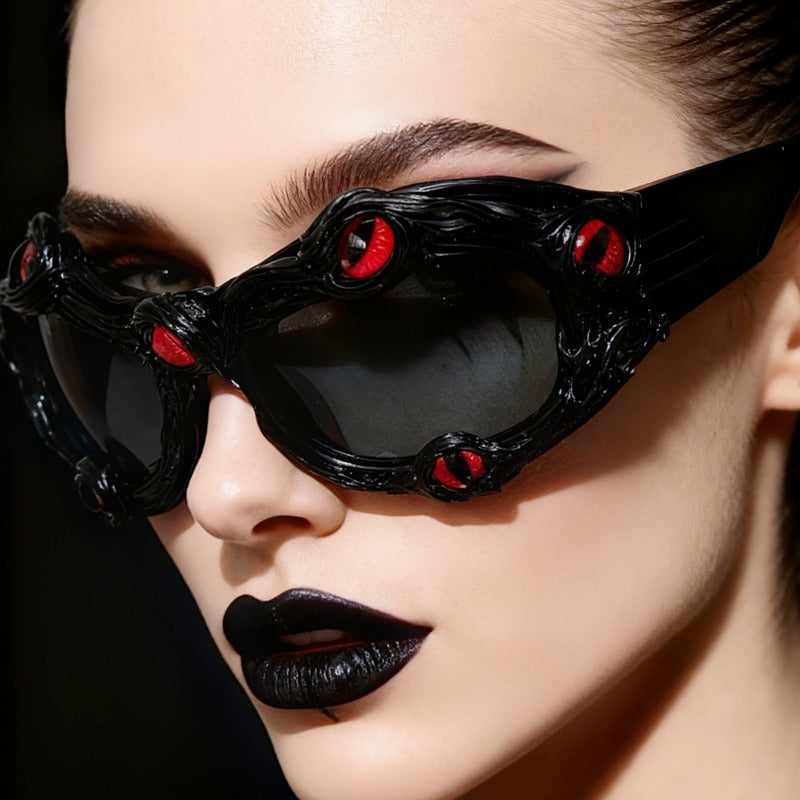 Trendy punk glasses dark gothic styley2k