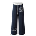 American-style streetwear harem pants Drawstring Waist Checkered Trousers