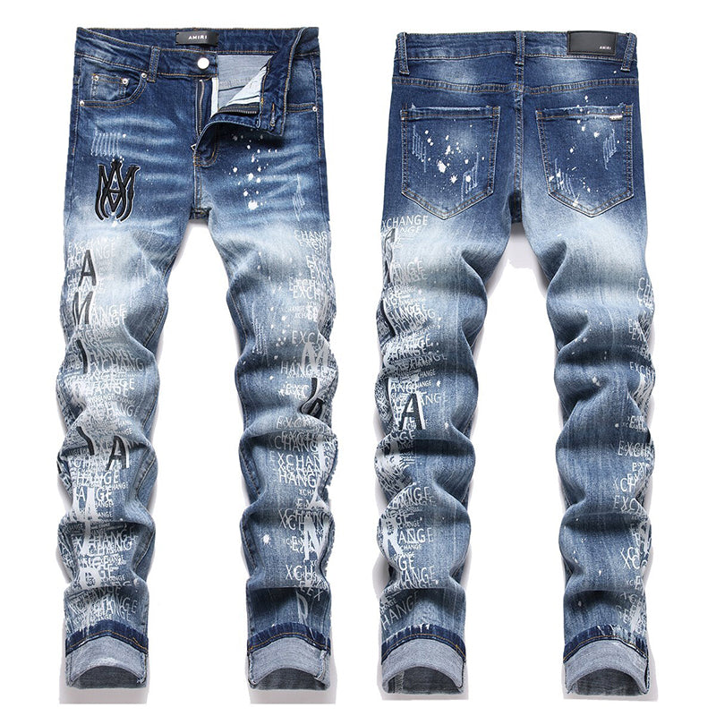 AMIRI Jeans High-quality distressed pure cotton