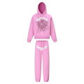 Spiderweb hoodie & sweatpants 2 piece set High-quality pure cotton for autumn and winter