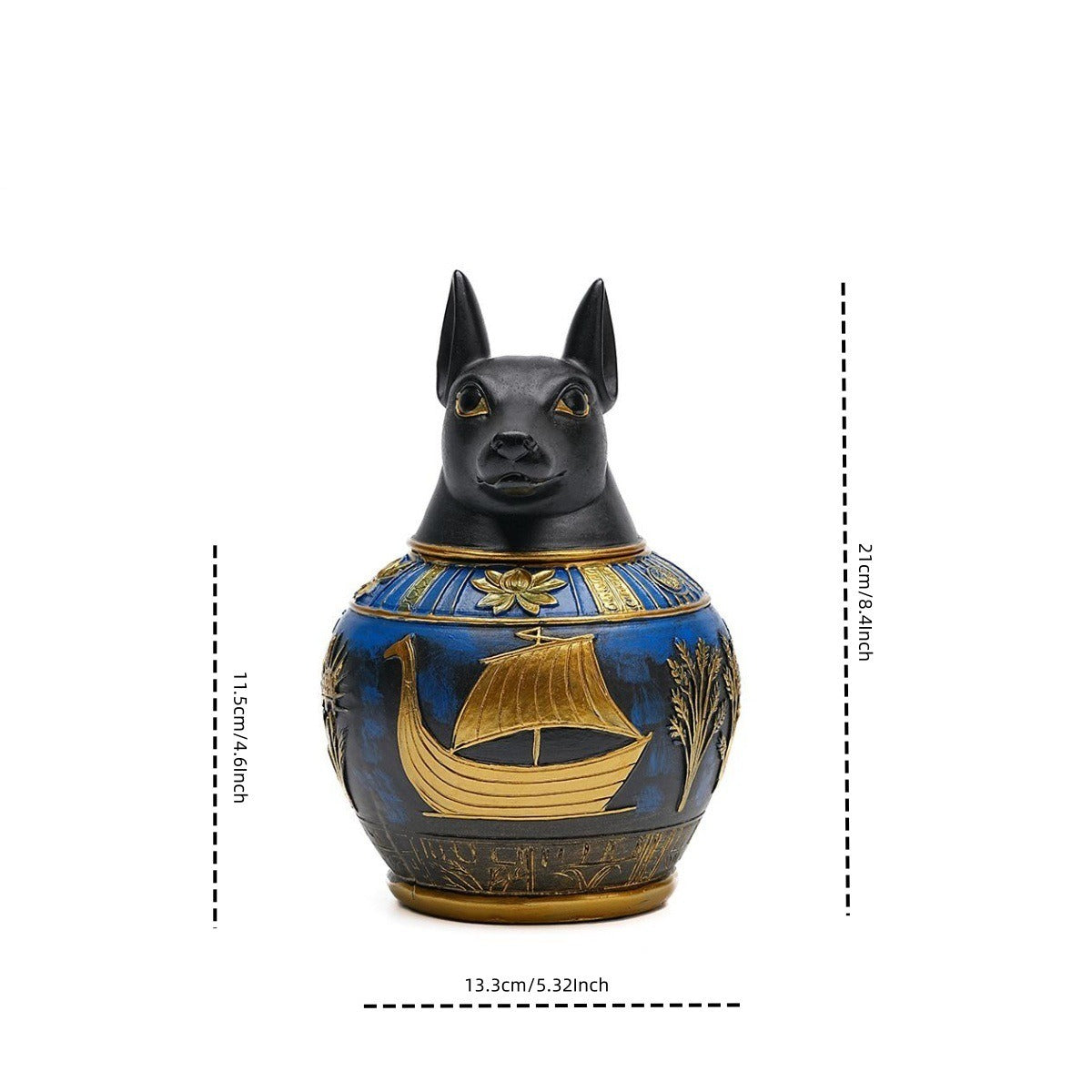 Pet Urn Egyptian Pharaoh Pet Urn Old Gods Protect Anubis God Dog Death Urn Cat Jar Ornament