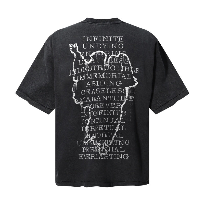 Saint Michael T Shirts Aged Outline Terrain Print Quote Motif