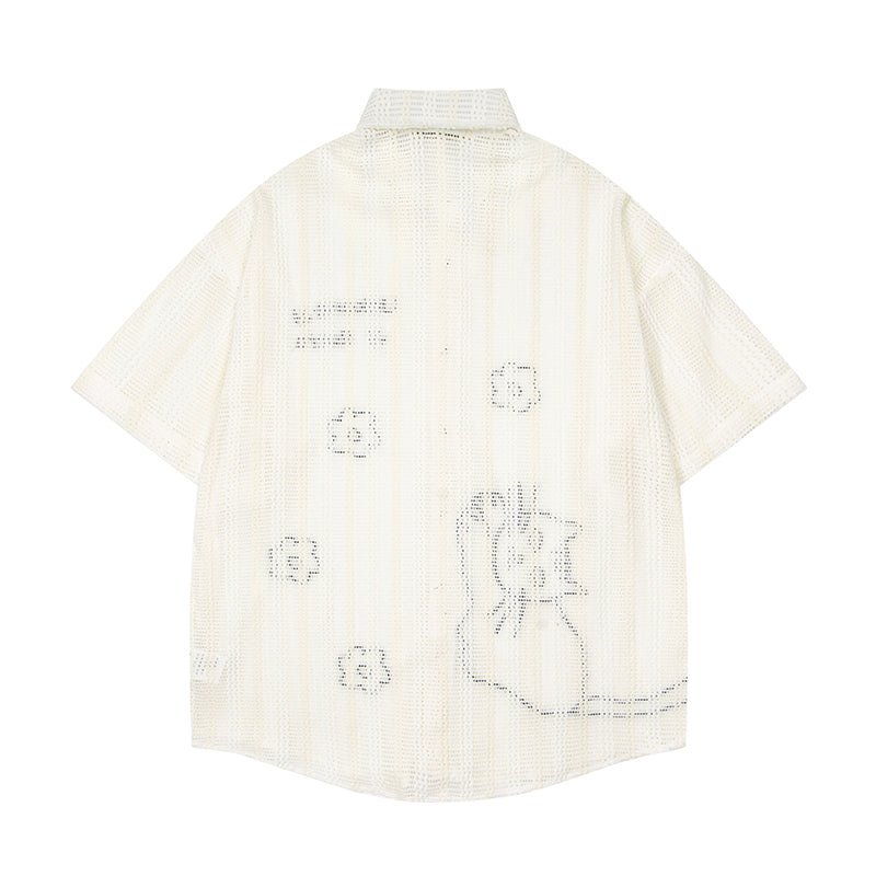 Unisex vintage T-shirt Polo shirt with a stand-up collar