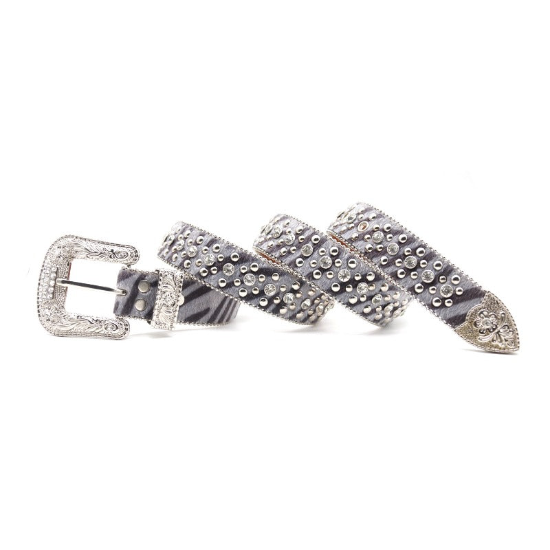 Hip-hop punk rhinestone belt sweet cool style