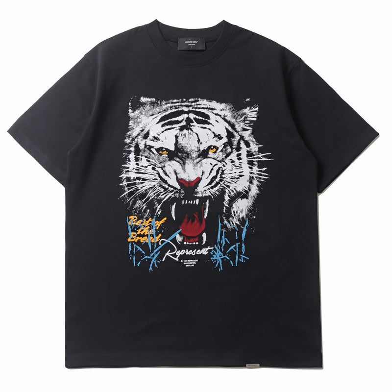 Mens T-shirt REPRESENT Tiger Head Graphic Print