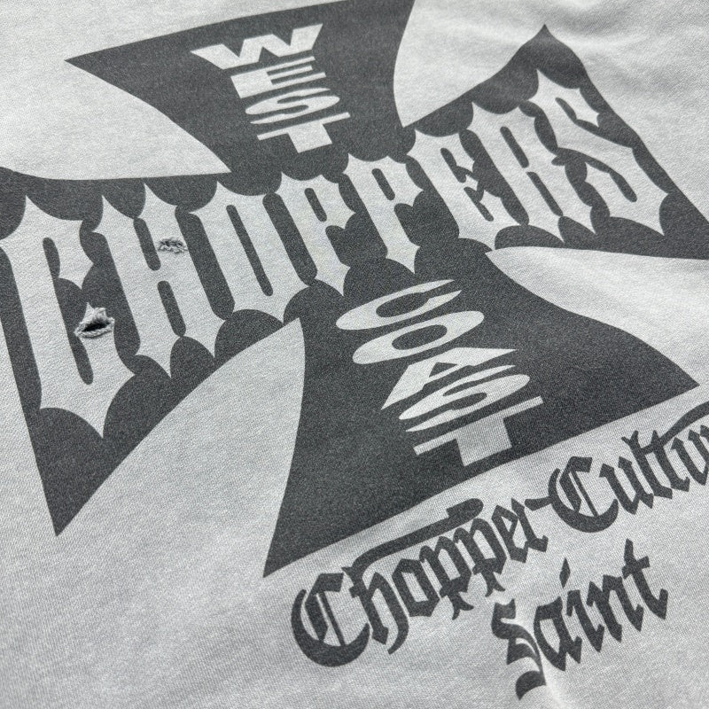 Unisex Vintage Hoodie Saint West Coast Chopper Limited Edition Washed & Distressed Hoodie â€?Featuring multi-zone handcrafted distressing and a heavyweight fabric with an enzyme-milled, faded wash finish.