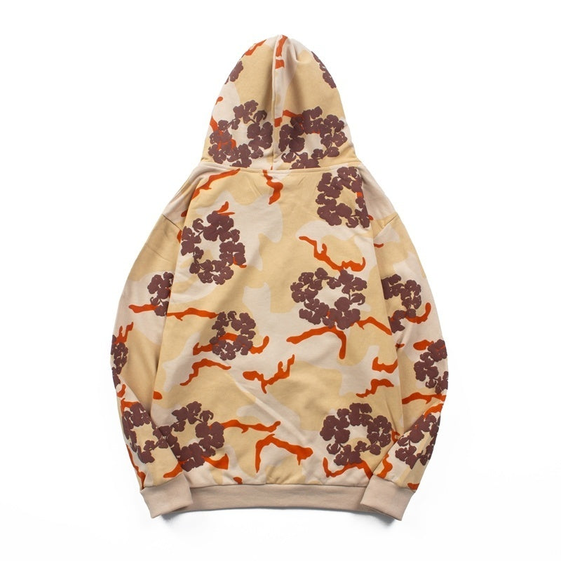 Denim Tears Hoodie Y2K Fleece Camouflage Cotton Wreath Graphic Oversized Hooded