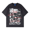 Unisex vintage T-shirts  Trendy black-and-white print