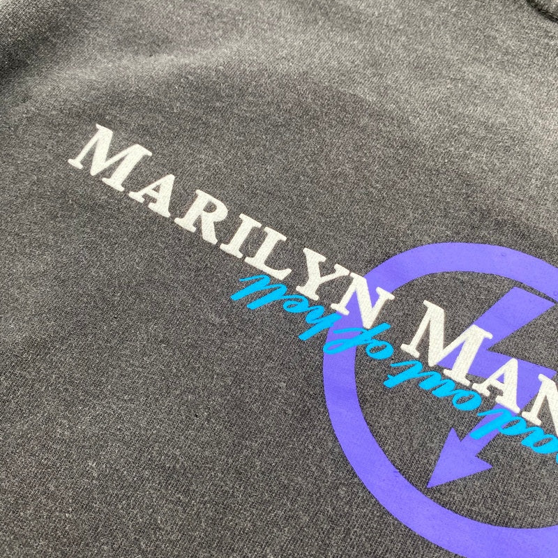 Unisex Vintage T Shirts Marilyn Manson oversized high-street distressed style