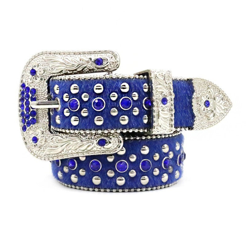 Hip-Hop Punk Rhinestone Belt y2k