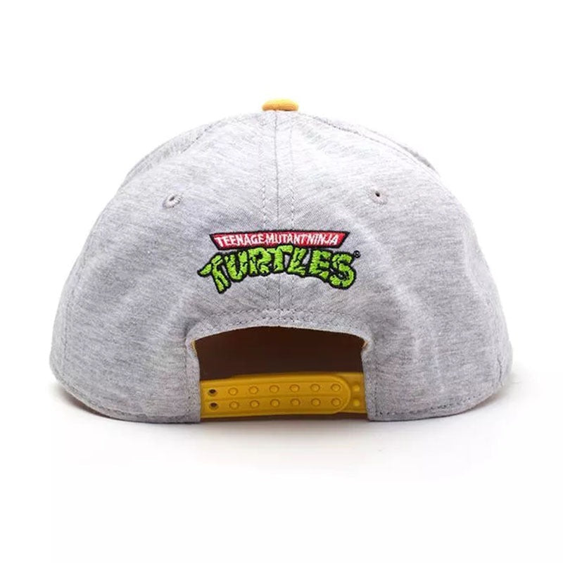 Trendy flat brimmed snapback hatsnotched gray pizza pizza