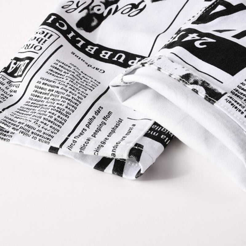 Mens Fashion Jeans Street newspaper style 5011# Pure cotton high quality