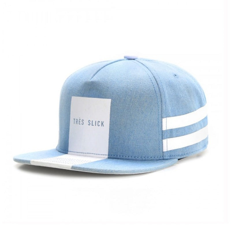 Trendy flat brimmed snapback hatsshade tres slick cap