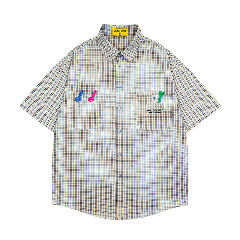 Unisex vintage T-shirt Polo shirt with a stand-up collar