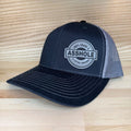Trendy flat brimmed snapback hatsleather label mesh hat