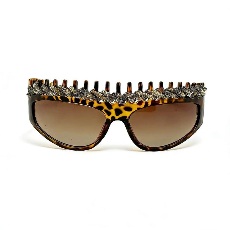 Trendy punk glasses y2k headband cat eye