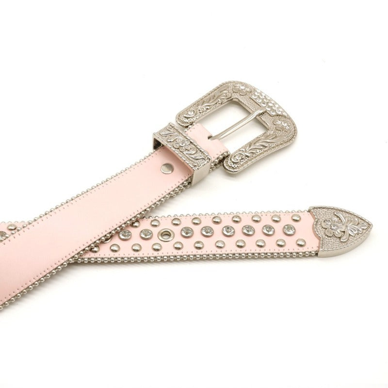 Hip-hop punk rhinestone belt punk sweet cool style