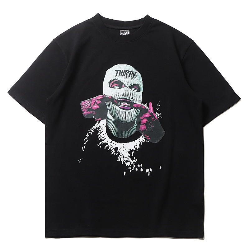 Mens T-shirt Vintage Masked avatar with a unique print