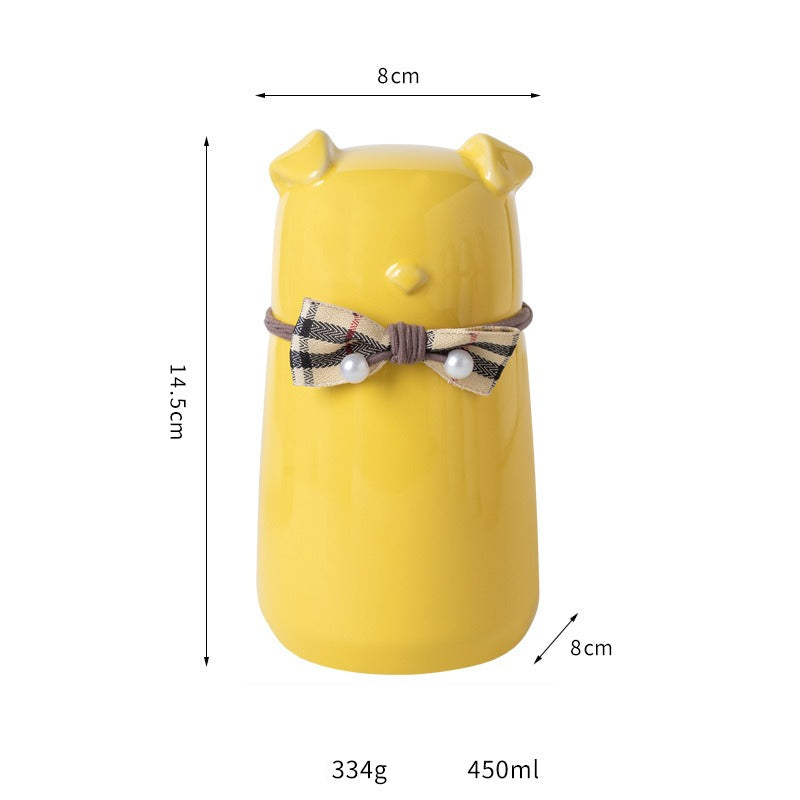 Pet Urn Ceramic Urn Moisture-proof Sealed Pet Urn Puppy Dog Death Cremation Hair Storage Jar Pet Aftermath