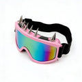 Trendy punk glasses spikes and rivets