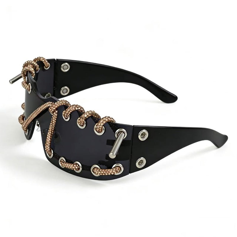 Trendy punk glasses retro