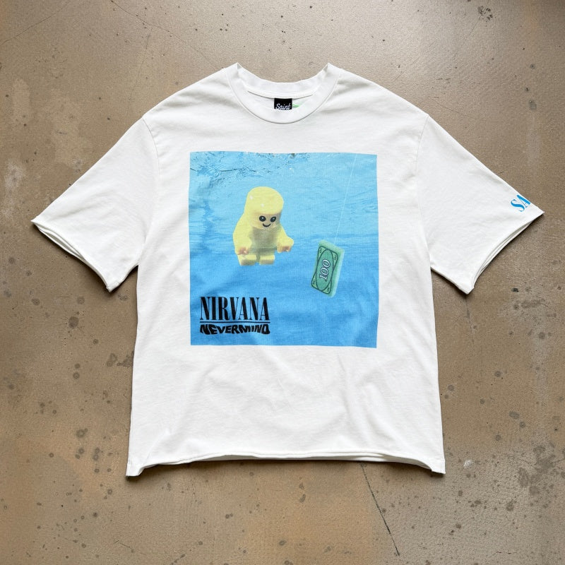 Unisex Vintage T Shirts SAINT × NIRVANA × LEGO Three-Way Collaboration Dollar Baby Limited Edition â€?Features heavyweight 320g fabric (matching the original specifications even after washing) and vintage single-stitch, top-and-bottom hem constructi
