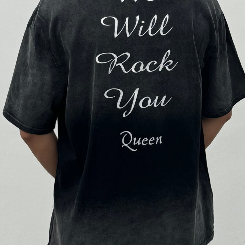 Unisex Vintage T Shirts We Will Rock You Queen Madison Square Garden Tour Limited Edition T-Shirt â€?Distressed Washed-Ape Wasteland Aesthetic. Custom heavyweight brushed fabric with a vintage feel; American-made plastisol ink print.