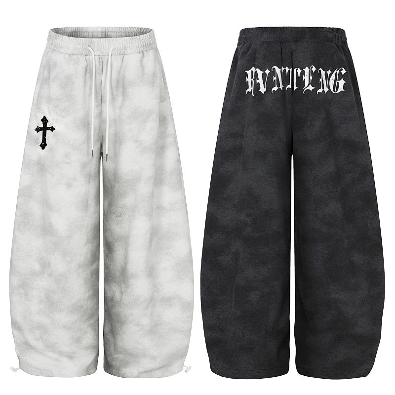 American-style streetwear harem pants Gothic Letter Print Loose Casual Wear