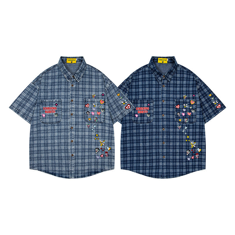 Unisex vintage T-shirt Polo shirt with a stand-up collar