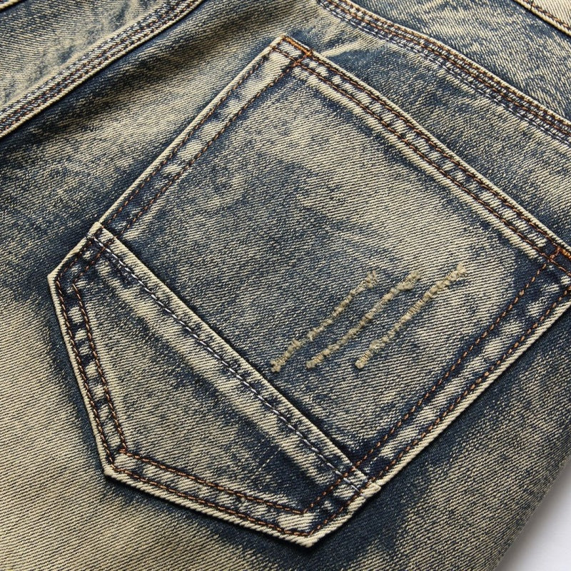Denim shorts High-quality trendy casual pure cotton Non-stretch plus-size men's clothing