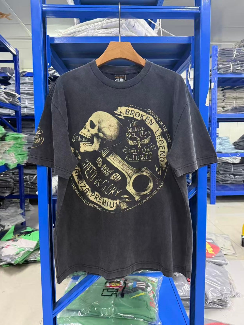 Vintage style washed summer wear T shirt 260G pure cotton high-quality streetwear