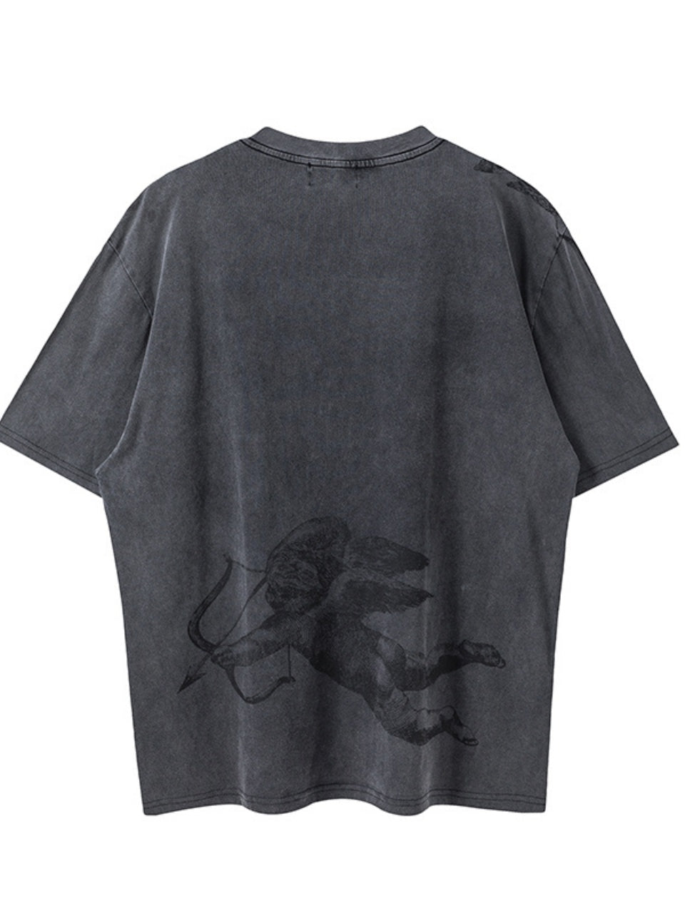 Vintage style washed summer wear T shirt 260G pure cotton high-quality streetwear