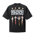 Saint Michael T Shirts GOD Grunge Box Font Bleeding Cross Vintage Back Print Graphic