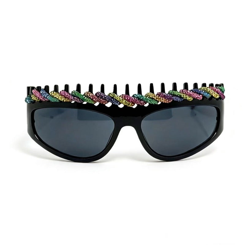 Trendy punk glasses y2k headband cat eye