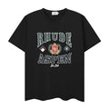 RHUDE T Shirts Distressed Aspen Lettering Art