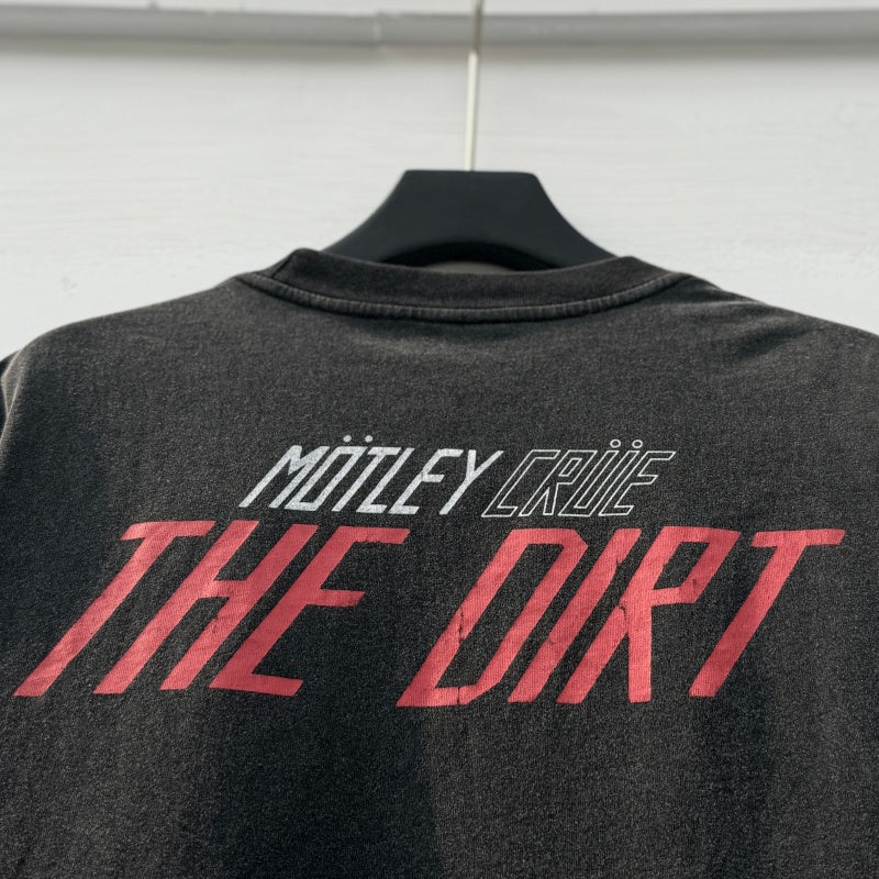 Unisex Vintage T Shirts Motley Crue THE DIRT Limited Edition T-Shirt. Features a heavyweight, enzyme-washed finish and custom heavyweight brushed fabric with a vintage feel. High-quality direct-to-garment (DTG) white ink printing for a premium look