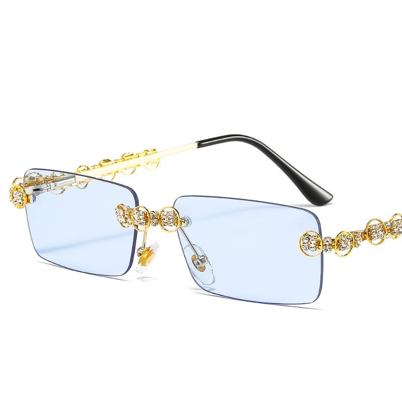 Trendy punk glasses square sunshade uv protection