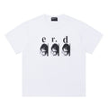 ERD T Shirts Three Framed Face Minimal Typography Graphic Top