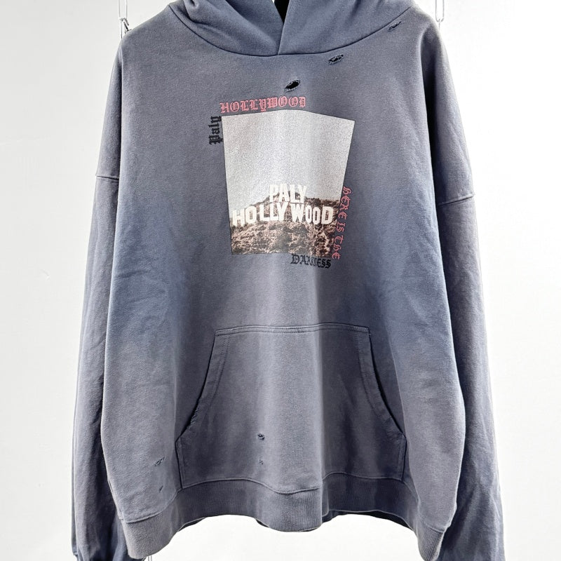 Unisex Vintage Hoodie [Vintage Dark Grey-Blue] PalyHollywood SS25