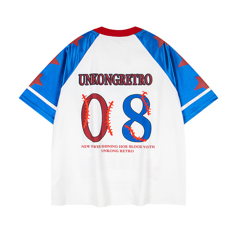 Unisex vintage T-shirt Polo shirt with a stand-up collar