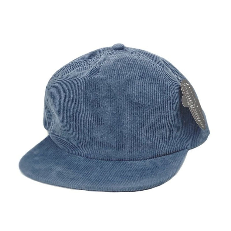 Trendy flat brimmed snapback hatscorduroy heattech breathable