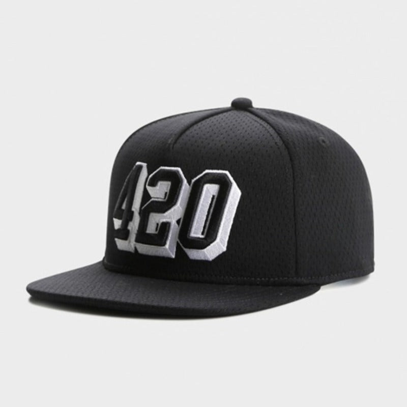 Trendy flat brimmed snapback hatsletter420 adjustable quick-drying and breathable