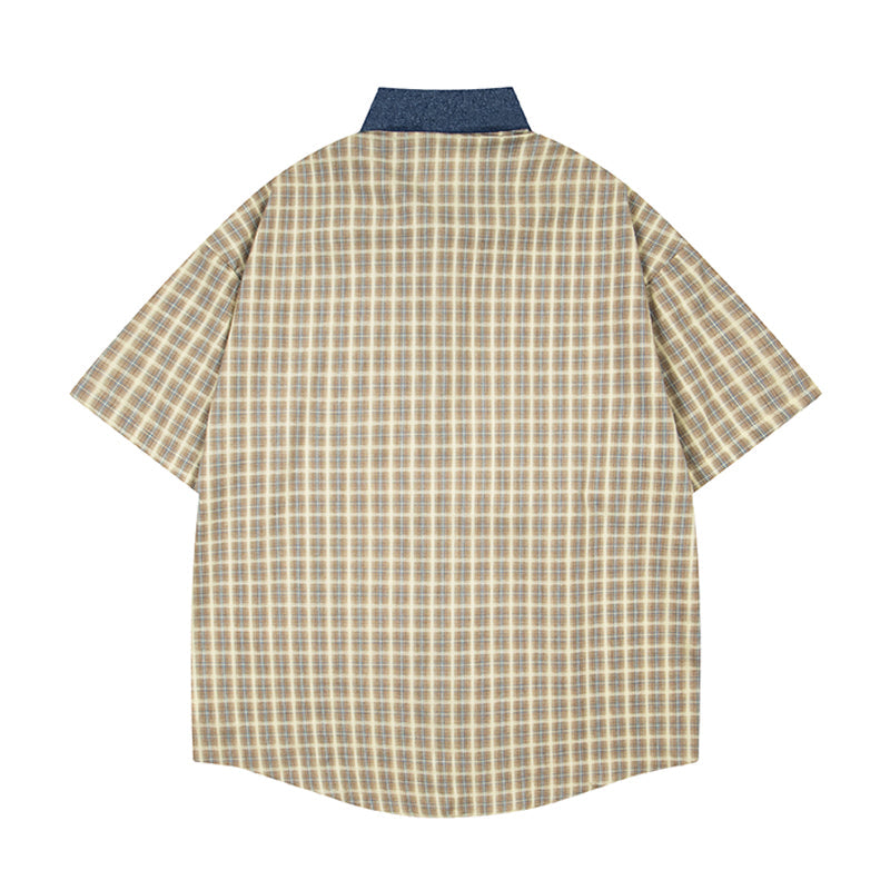 Unisex vintage T-shirt Polo shirt with a stand-up collar